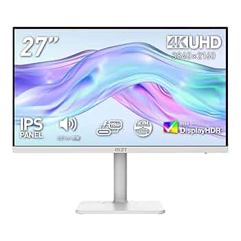 【美品】ビジネスモニター MSI Modern MD271PW ほホワイト／白 Be Your Window To The World- MSI Modern MD271PW| Best